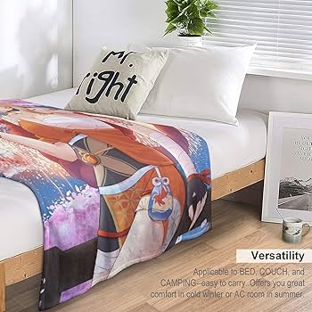 Amazon｜原神-絢爛たる花火の下の宵宮ブランケット 毛布60